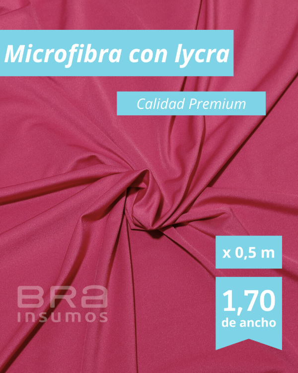 Producto - Microfibra con Lycra Premium 1,70 m de Ancho - Fucsia (x 1/2 Metro)