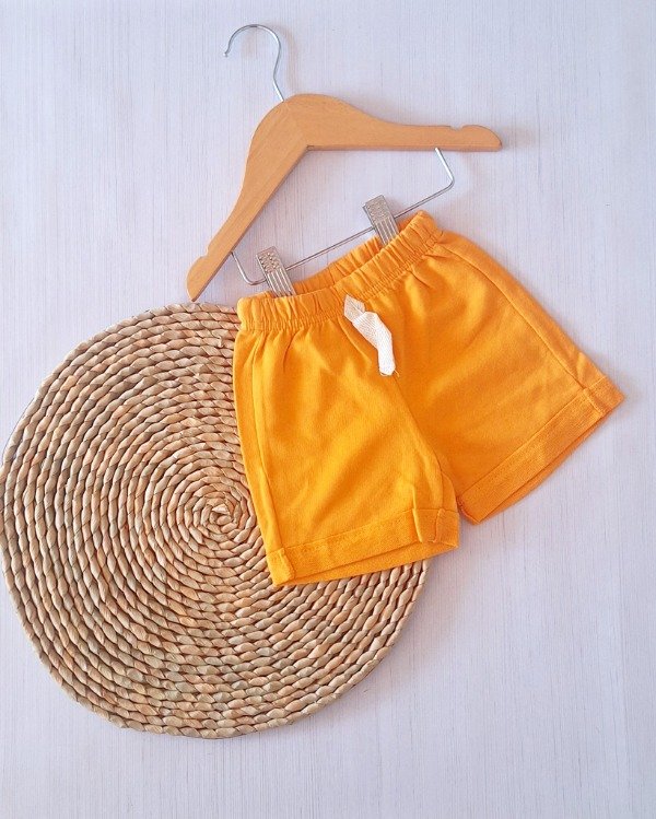 Producto - Short Algodón Rústico Naranja