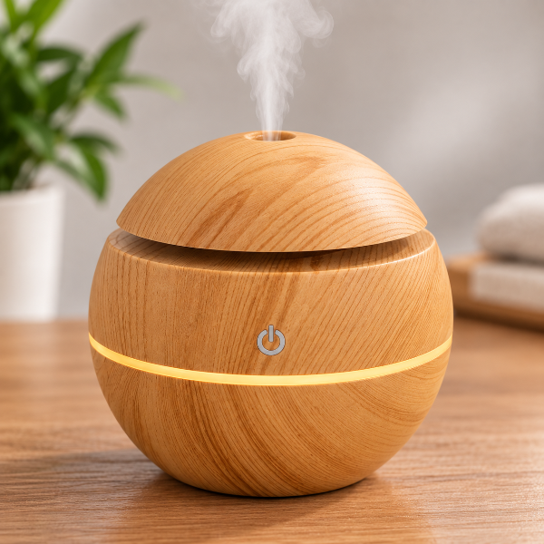 Producto - Humificador Deco con forma de Pelota similar madera