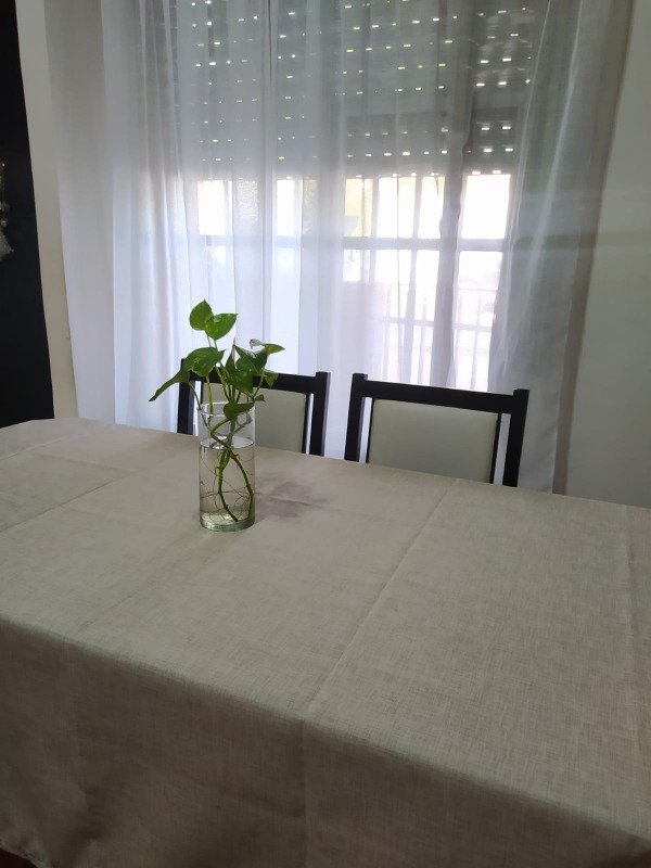 Producto - Mantel Impermeable "Lino Beige " - 2.00x1.40, 2.20x1.40 y 2.50X1.40 - 3