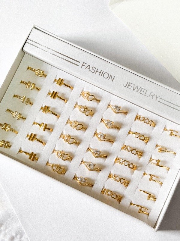 Producto - Anillos varios 3-acero dorado