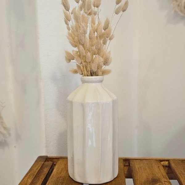 Producto - Florero Líneas Blanco