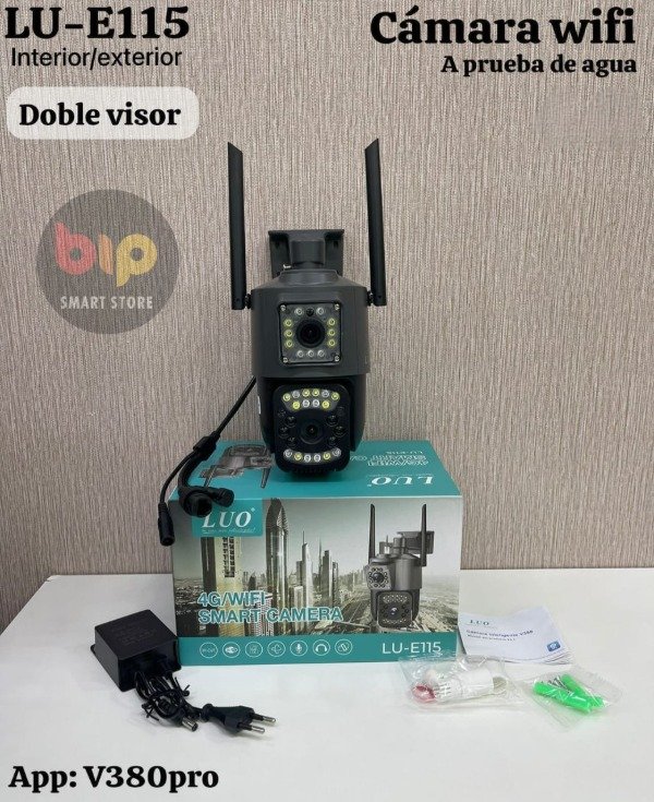 Producto - Cámara de seguridad para exterior doble Visor