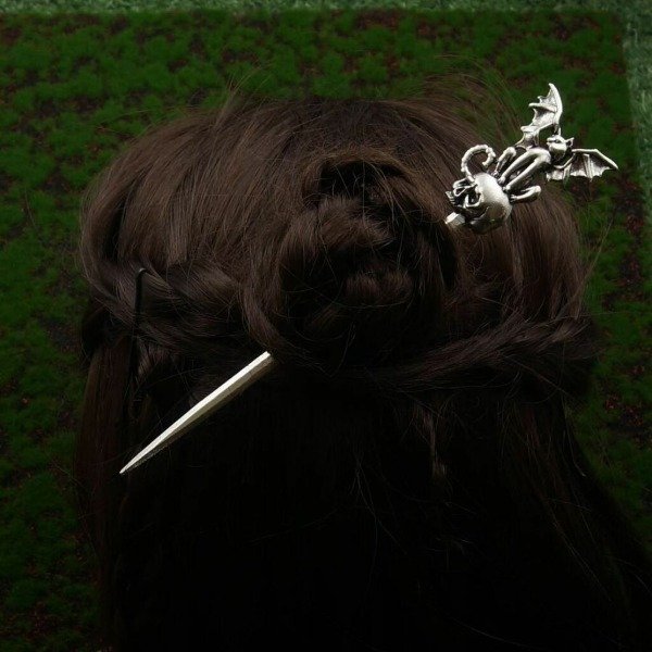 Producto - Horquilla para pelo Gato Demonio Skull