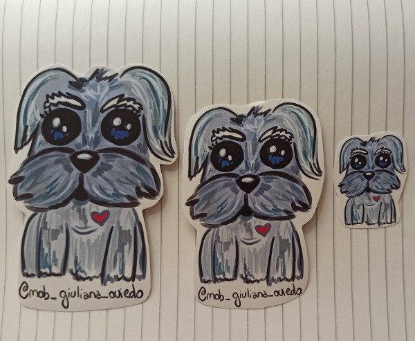 Producto - Sticker Perrito Gris Pequeño