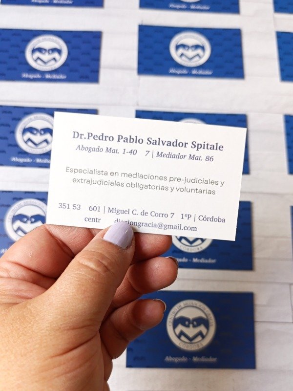 Producto - [Offset] Tarjetas Personales - Frente y dorso color con sectorizado - 2