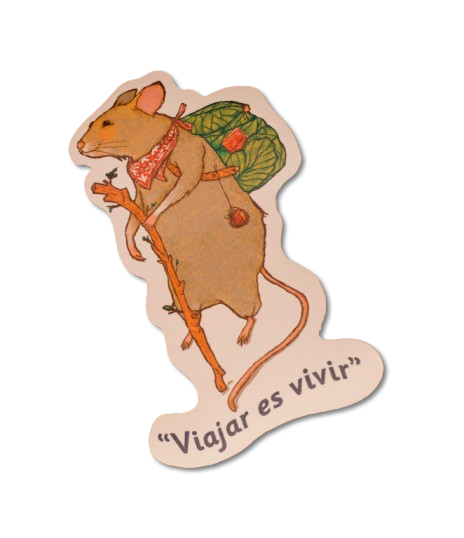 Producto - Sticker vinilo "Viajar es vivir"