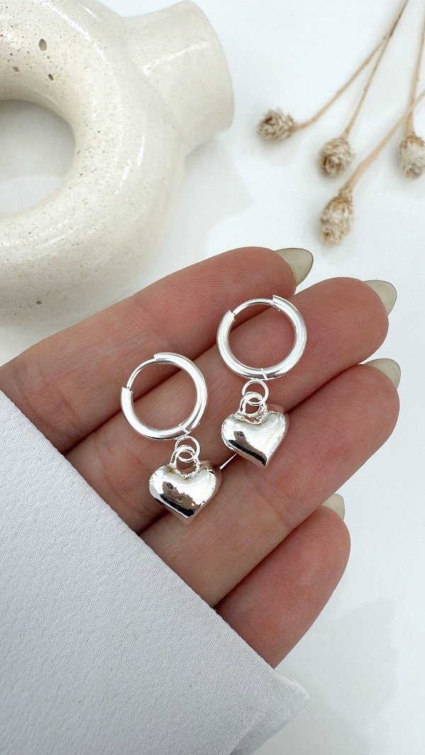 Producto - Argollas 1,4cm dije cora bombe liso xl ACERO BLANCO