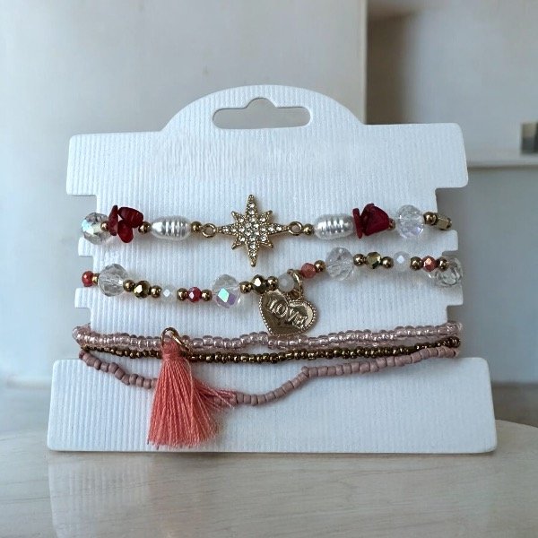 Producto - Set Pulseras rosa