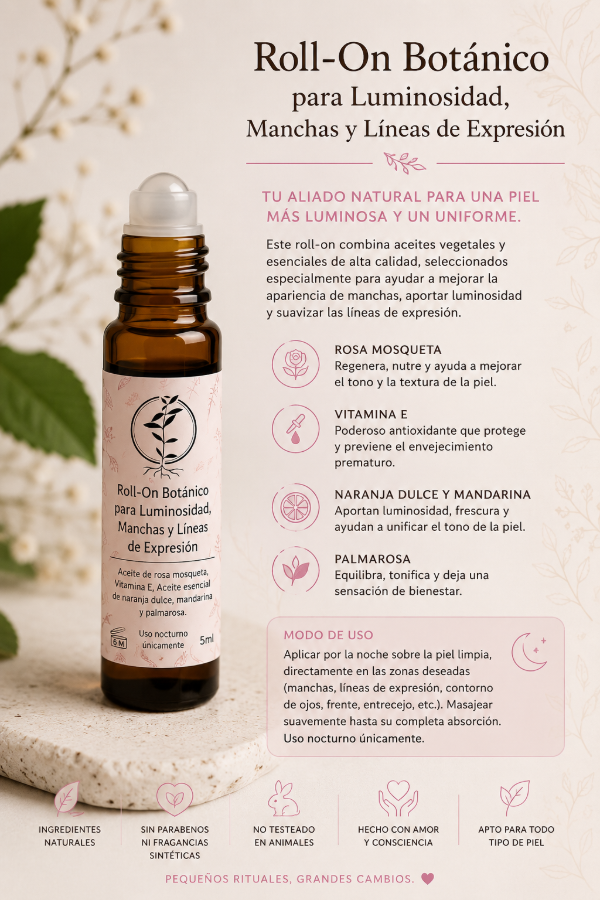 Producto - ROLL ON Botánico Rosa Mosqueta