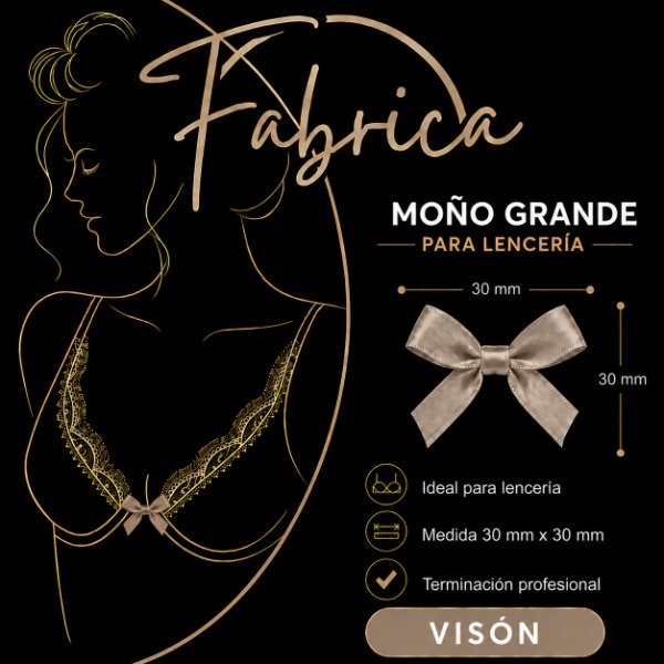 Producto - Moño Grande Visón (1 unidad)