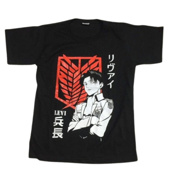 Producto - Remera Anime Levi Ackerman Shingeki no Kyojin Premium Unisex (AOTREAD3)