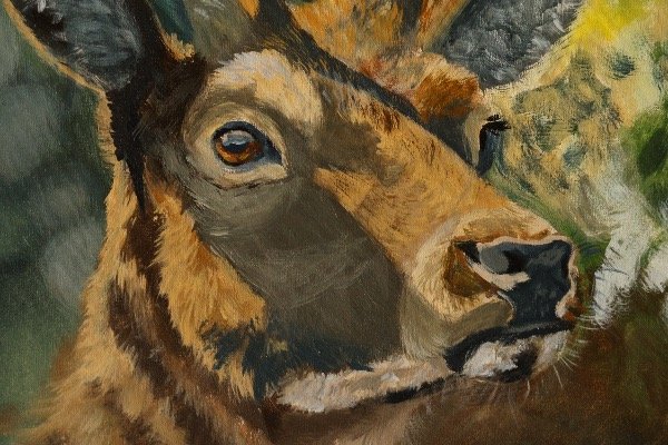 Producto - Pintura de ciervo con acrílico sobre lienzo - 4