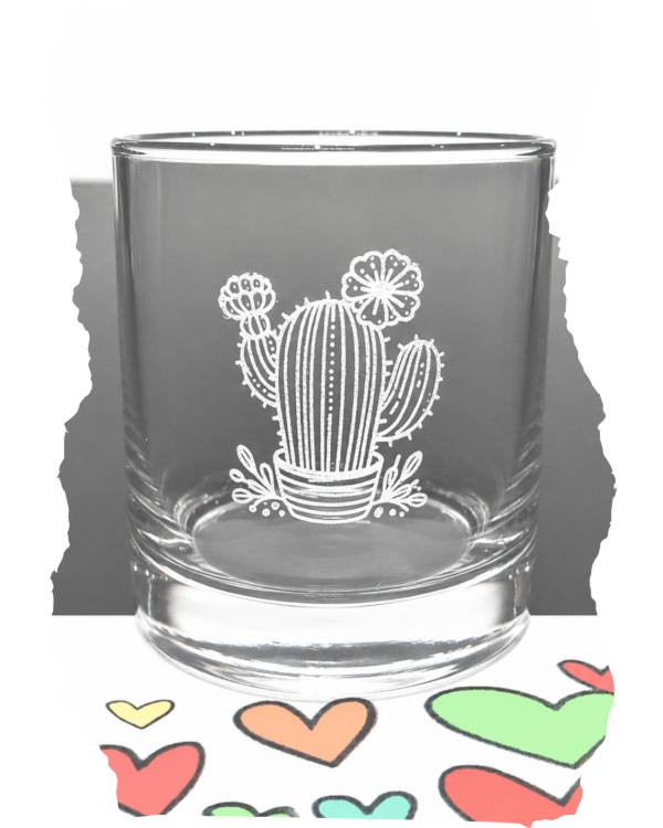 Producto - Vaso whisky con cactus grabado - 0