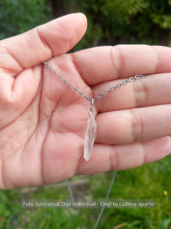 Producto - Dije Punta de Cuarzo Cristal - Tesoro en Bruto