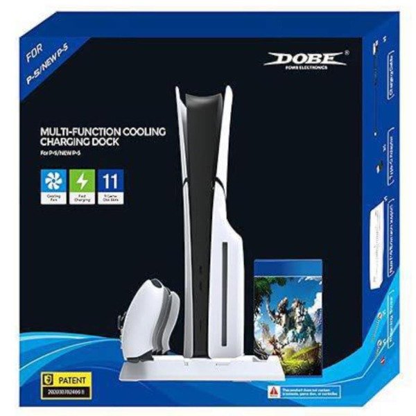 Producto - BASE MULTIFUNCION PS5 C/ REFRIGERACION, CARGA Y ORGANIZADOR JUEGOS