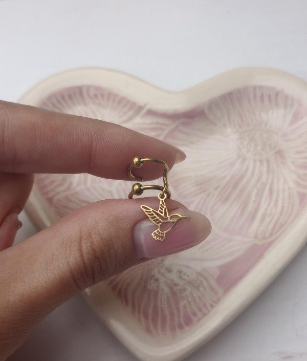 Producto - Ear Cuff doble con Colibrí Calado - 0
