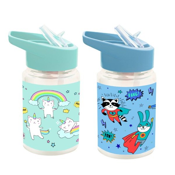 Producto - BOTELLA MINI FLEXO DEPORTIVA 400ML PARTY HEROES (cod. 6868)