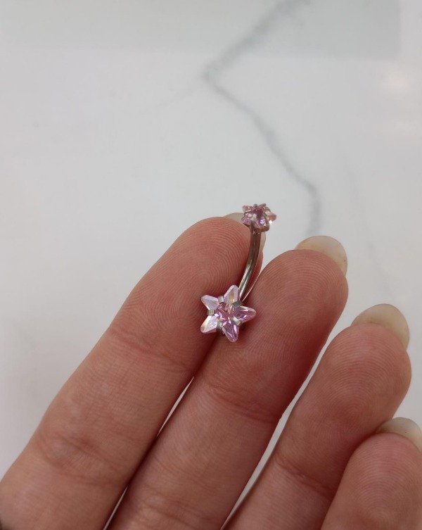 Producto - Piercing Ombligo Estrella - Rosa - 0