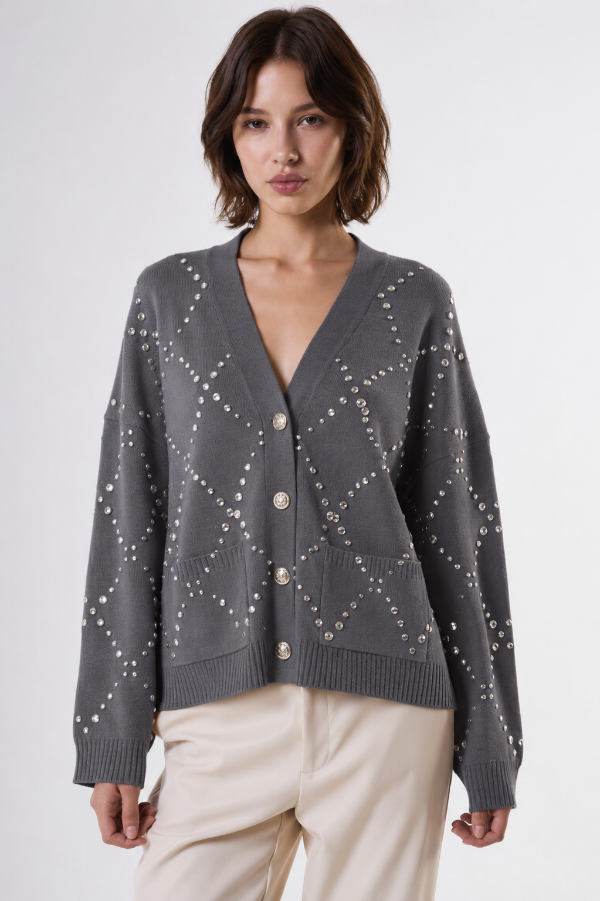 Producto - Cárdigan Importado Paloma Gris - 0