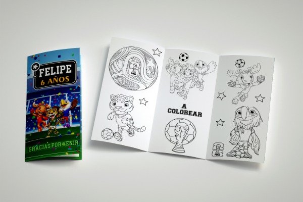 Producto - Tríptico Imprimible Juegos Souvenirs Mascotas Mundial 2026 - 3