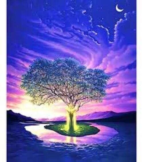 Producto - DIAMOND PAINTING 40X50 HI STONE ARBOL DE LUZ