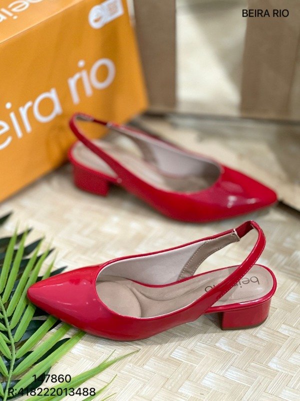 Producto - STILETTOS BEIRA RIO (taco cuadrado) rojo