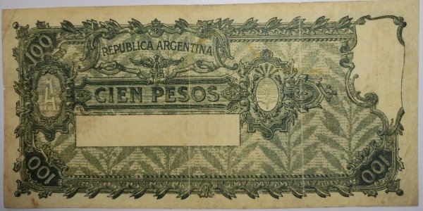 Producto - Billete argentina caja de conversión 100 pesos año 1928 B1688 Col390e p#247b VF- - 1