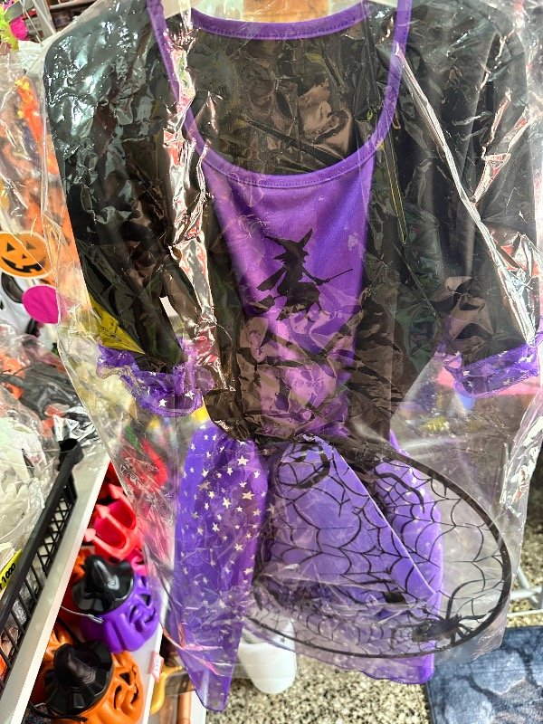 Producto - Disfraz completo bruja violeta Halloween con sombrero - 0
