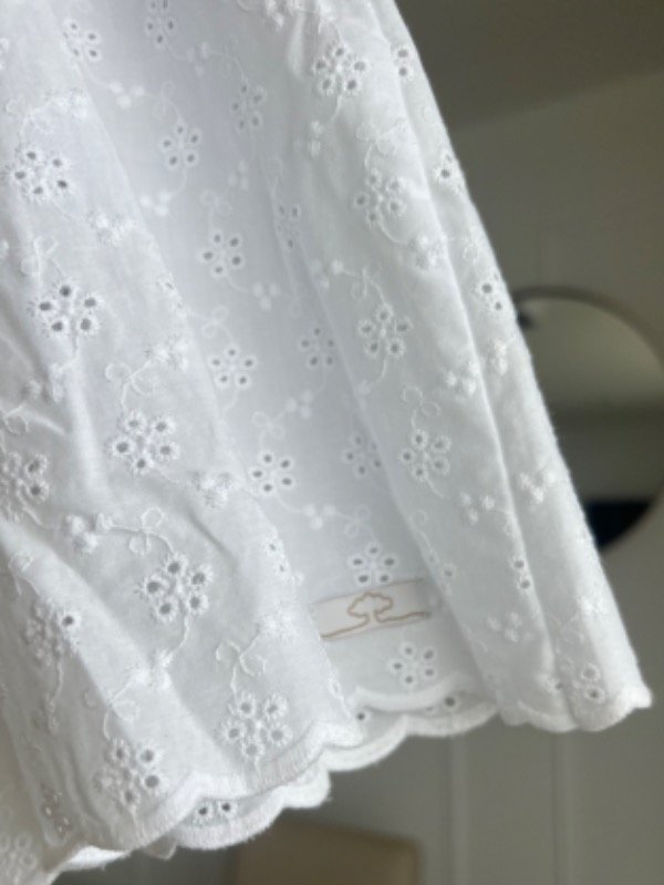 Producto - Vestido Voile Bordado Blanco con Alitas - 2