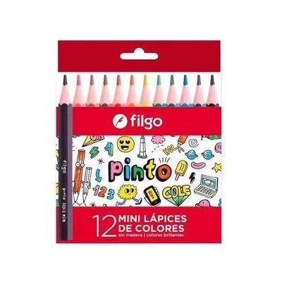 Producto - LÁPICES COLORES DE RESINA PINTO MINI ESTUCHE 12