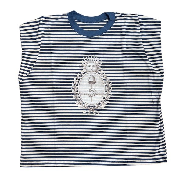 Producto - REMERA MINI MANGA ESCUDO RAYA AZUL