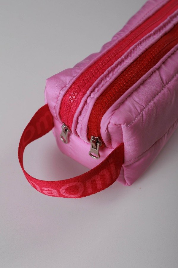 Producto - Cartuchera doble cierre DORIS POP rosa con rojo