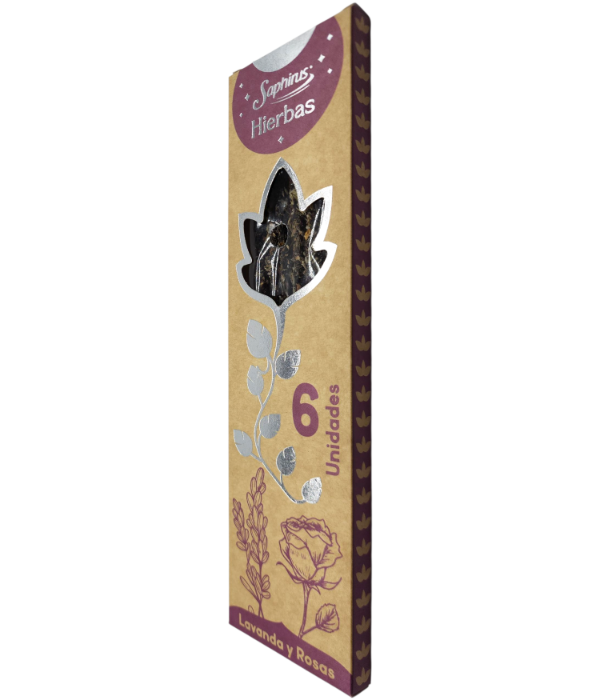 Producto - Sahumerios Hierbas Saphirus - 6 Varillas - Lavanda y Rosas