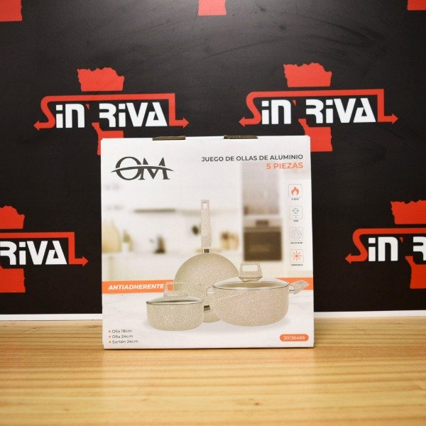 Producto - JUEGO DE OLLAS DE ALUMINIO 5PCS 30136469