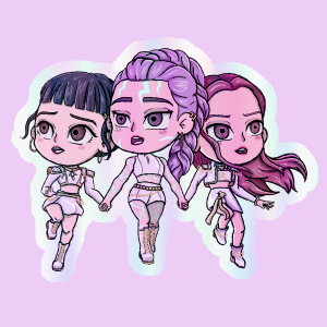 Producto - Stickers Holograficos - Kpop Demon Hunters - Huntrix