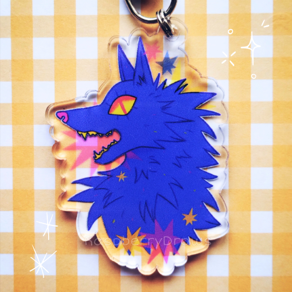 Producto - Llavero - Lobito estrellas
