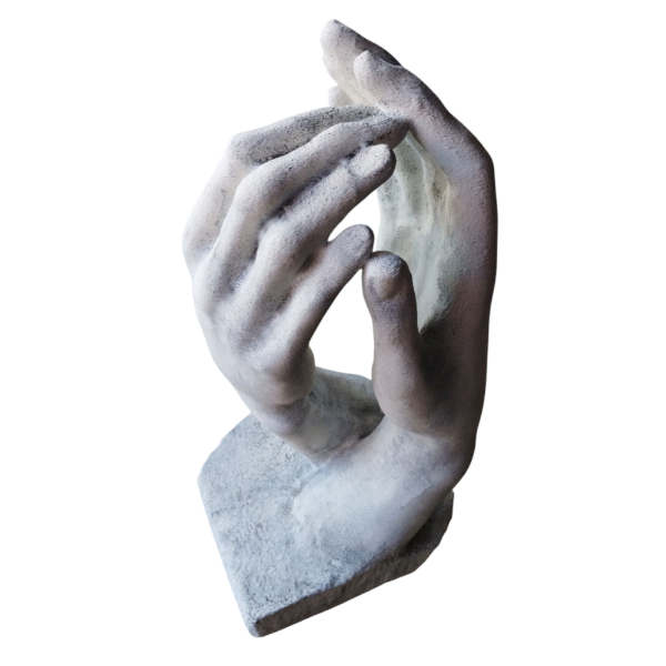Producto - Estatua Manos La Catedral Auguste Rodin Simil Marmol 40cm 3d