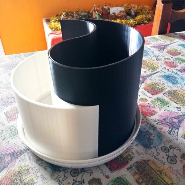 Producto - Maceta Yin Yang Con Moderna Grande Alta Portamaceta Jardin