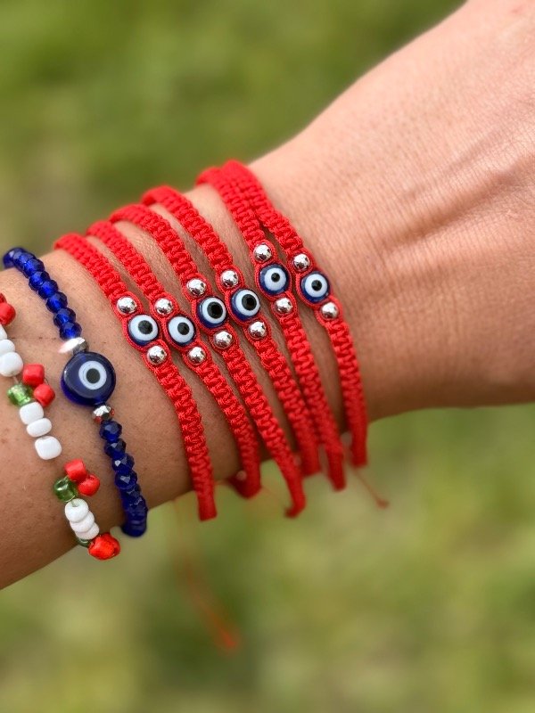 Producto - Pulsera tejida ojo turco protección amuleto