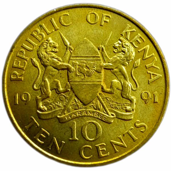Producto - Kenia 10 Cents 1991Toroitich Arap Mai Km#18 XF