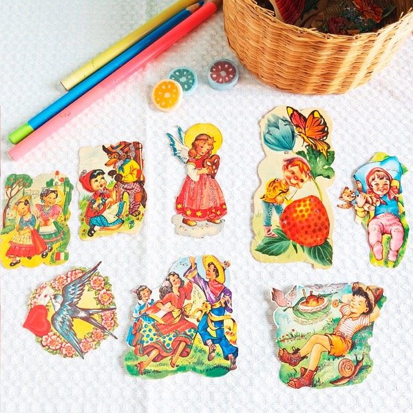 Producto - Figuritas con Brillantina de los años 60 "Set 2"