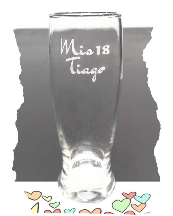 Producto - Vaso cervecero souvenirs 18 años X100