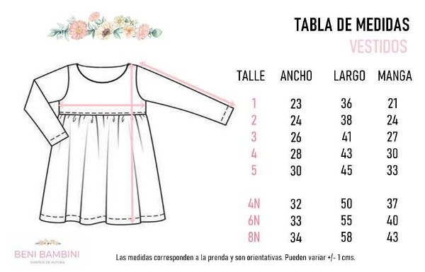 Producto - tabla de medidas - 1