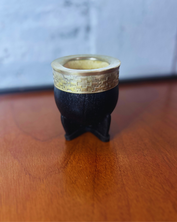 Producto - Mate imperial virola liso y fleje de pampa -Alpaca.