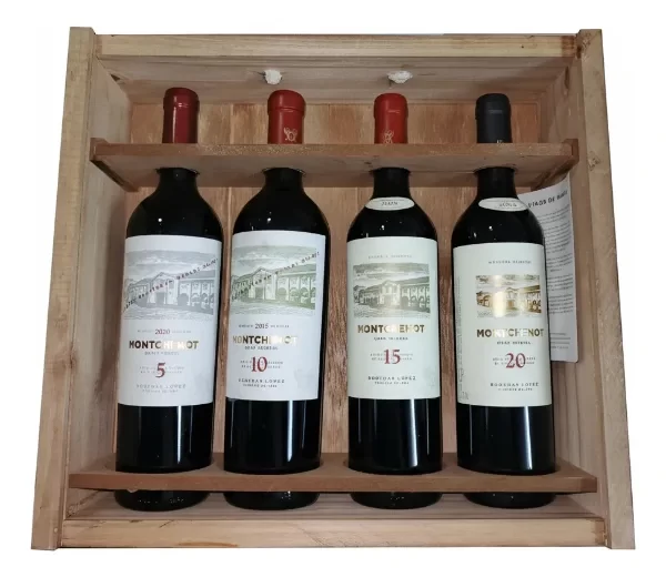 Producto - Caja Madera X4 Montchenot Gran Reserva Premium 5/10/15/20 Años