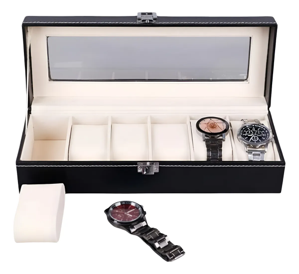 Producto - Estuche Organizador para 6 relojes Color Beige