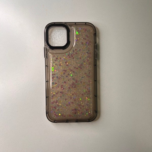 Producto - Funda reforzada con brillos - iPhone 11 negra