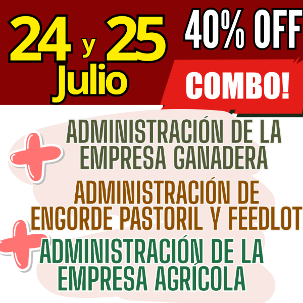 Producto - COMBO 3 CURSOS: Admin Ganadera + Engorde Pastoril y Feedlot + Admin Agrícola