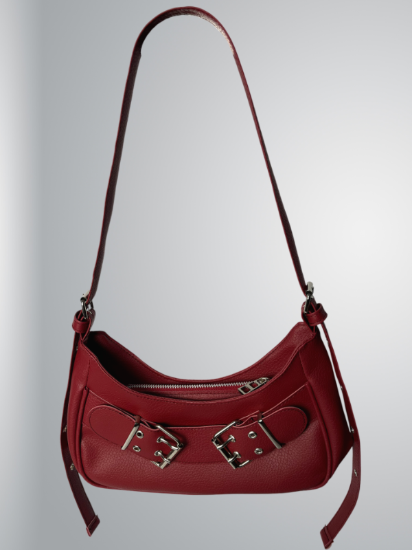 Producto - Minibag selena ecocuero bordo